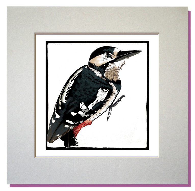 small woodpecker print